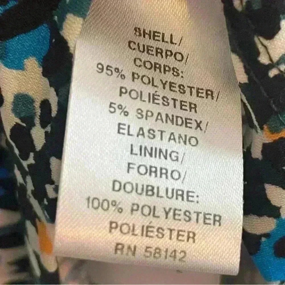 Maggie London Long Sleeve Fit And Flare Dress Size 2 Multicolor - Picture 9 of 9